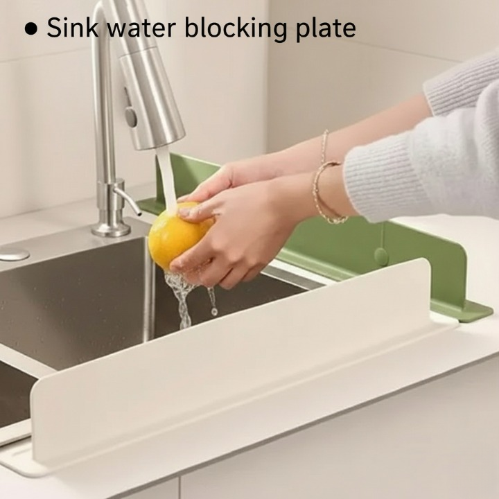 Silicone Sink Splash Guard For Kitchen And Bathroom – Flexible Water Splash Stopper For Faucets | 16 Inch - With Suction (Random Color)