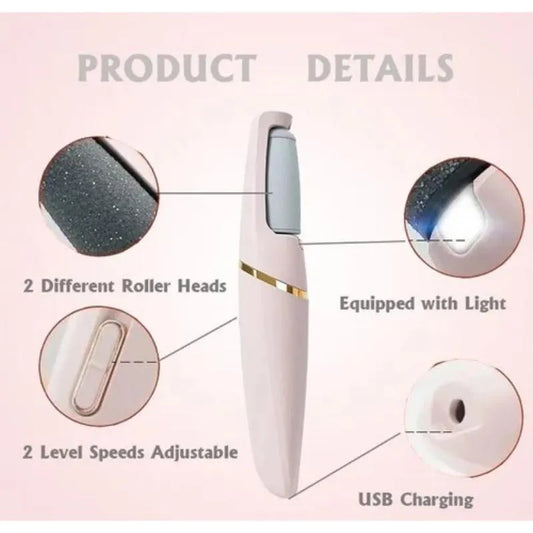 Rechargeable Electric Foot Callus Remover with LED Light