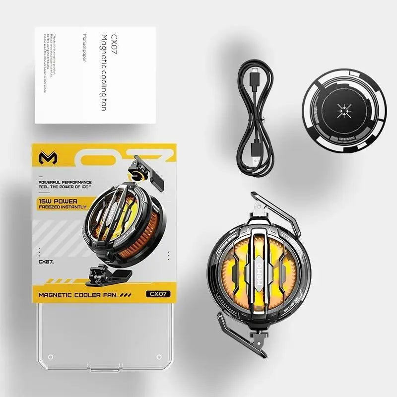 Magnetic Mobile Phone Cooler Fan – 68g Fast Cooling Gaming Radiator for PUBG, Free Fire & Mobile Gaming