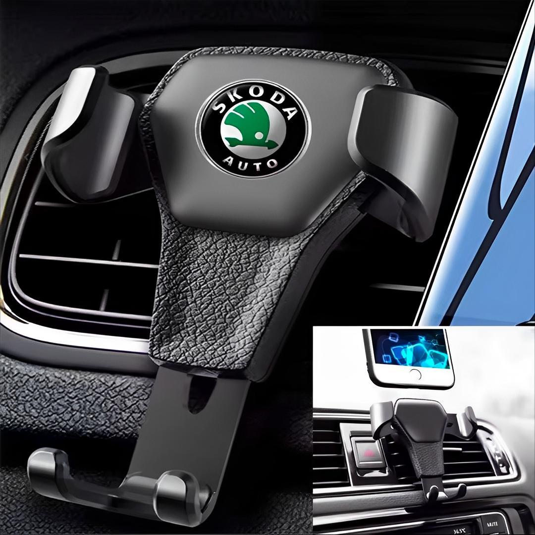 Universal Gravity Car Phone Holder – Auto-Lock Air Vent Mount for Smartphones, Black ABS