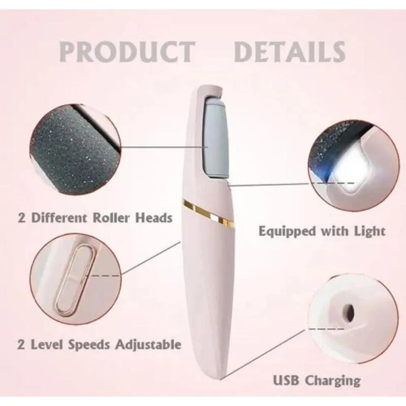 Rechargeable Electric Foot Callus Remover with LED Light
