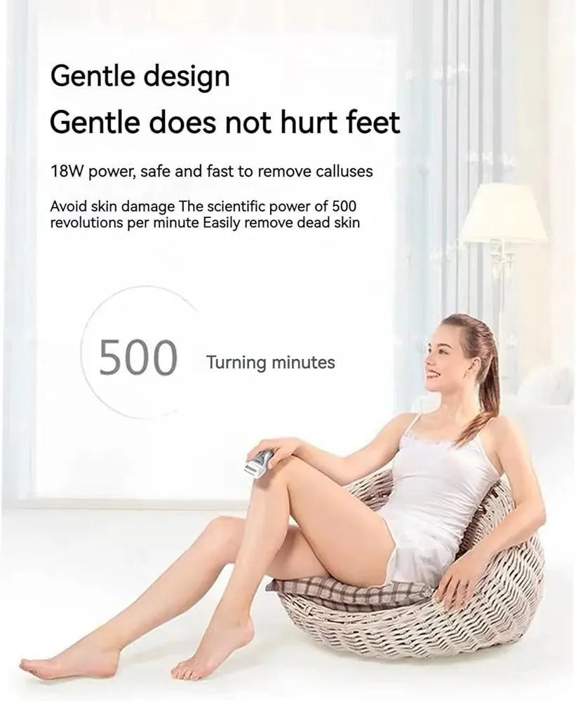 Rechargeable Electric Foot Callus Remover with LED Light