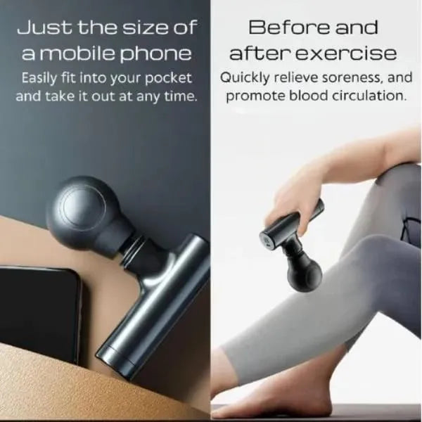 Mini Portable Massage Gun – Pocket-Size Deep Tissue Massager for Muscle Recovery